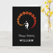 Gelukkige Verjaardag Cool Jazz Musicus Kaart (Gele Bloem)