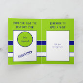 Gelukkige Verjaardag Coolest Godfather blauw en gr Kaart (Binnen)