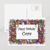 Gelukkige verjaardag Cora Briefkaart (Voorkant / Achterkant)