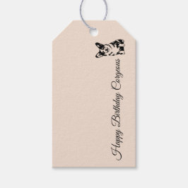 'Gelukkige verjaardag Corgeous' Corgi-liefhebbers  Cadeaulabel