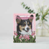 Gelukkige Verjaardag - Corgi Briefkaart (Staand voorkant)