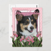 Gelukkige Verjaardag - Corgi Briefkaart (Voorkant / Achterkant)