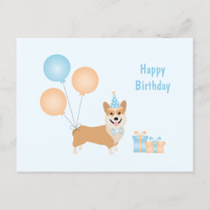 Gelukkige verjaardag Corgi hond Briefkaart