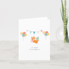 GELUKKIGE VERJAARDAG CORGI KAART