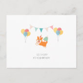 GELUKKIGE VERJAARDAG CORGI KAART (Voorkant)