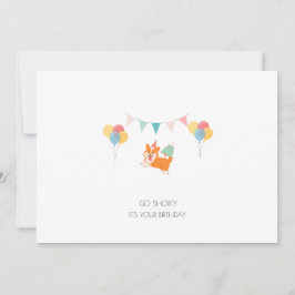 GELUKKIGE VERJAARDAG CORGI KAART