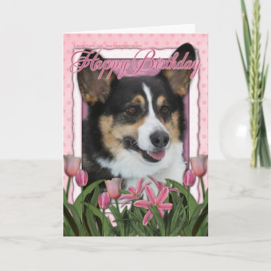Gelukkige Verjaardag - Corgi Kaart (Voorkant)