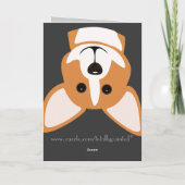 Gelukkige verjaardag! Corgi Lady Gray Kaart (Achterkant)