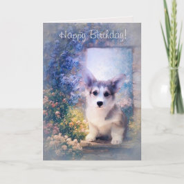 Gelukkige Verjaardag Corgi Puppy Kaart