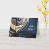 Gelukkige Verjaardag Cowboy / Cowgirl CUSTOM Kaart (Gele Bloem)