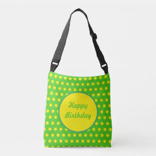 Gelukkige Verjaardag Crossbody Tas (Neon Green)