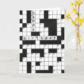 Gelukkige Verjaardag Crossword Puzzel kaart (Gele Bloem)