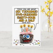 Gelukkige Verjaardag Cupcake - 18 jaar oud Kaart (Gele Bloem)