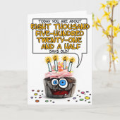 Gelukkige Verjaardag Cupcake - 23 jaar oud Kaart (Gele Bloem)