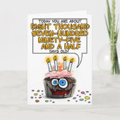 Gelukkige Verjaardag Cupcake - 24 jaar oud Kaart (Voorkant)