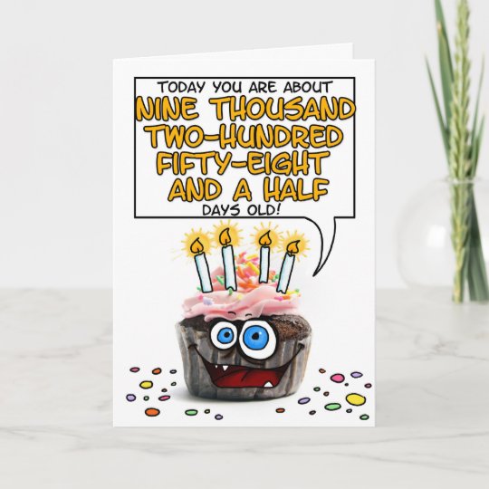gelukkige verjaardag cupcake - 25 jaar oud kaart | zazzle.nl