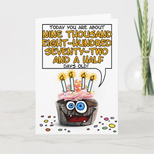 Gelukkige Verjaardag Cupcake - 27 jaar oud Kaart (Voorkant)