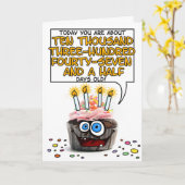 Gelukkige Verjaardag Cupcake - 28 jaar oud Kaart (Gele Bloem)