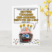 Gelukkige Verjaardag Cupcake - 44 jaar oud Kaart (Gele Bloem)