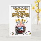 Gelukkige Verjaardag Cupcake - 62 jaar oud Kaart (Gele Bloem)