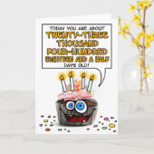 Gelukkige Verjaardag Cupcake - 64 jaar oud Kaart (Gele Bloem)