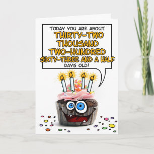 Gelukkige Verjaardag Cupcake - 88 jaar oud Kaart