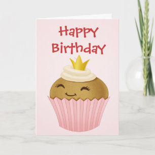 Gelukkige Verjaardag Cupcake Kaart