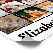 Gelukkige Verjaardag Custom 21 Photo Collage Gift Poster (Hoek)