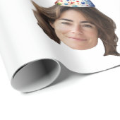 Gelukkige Verjaardag Custom Face Photo Cadeaupapier (Rol Hoek)