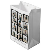 Gelukkige Verjaardag Custom Foto Film Strip Wit Medium Cadeauzakje (Voorkant Gekanteld)