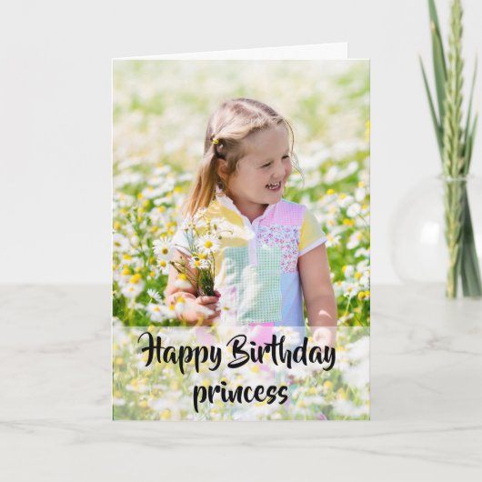 Gelukkige Verjaardag Custom Foto Meisjes Verjaarda Kaart (Voorkant)