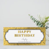 Gelukkige Verjaardag Custom Gift Certificate Vouch (Staand voorkant)