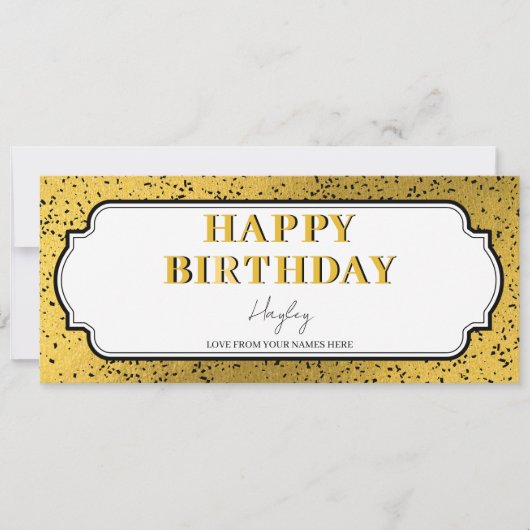 Gelukkige Verjaardag Custom Gift Certificate Vouch (Voorkant)