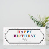 Gelukkige Verjaardag Custom Gift Certificate Vouch (Staand voorkant)