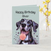 Gelukkige Verjaardag Custom Naam Grappige Grote De Kaart (Gele Bloem)