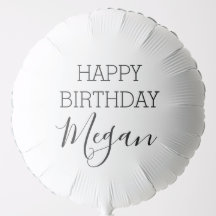 Gelukkige Verjaardag Custom Naam Zwart-Wit