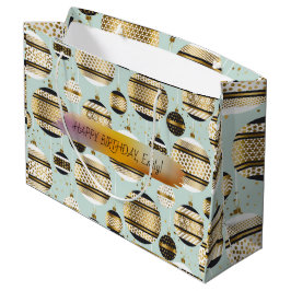 Gelukkige Verjaardag Custom Text Trendy Gepersonal Groot Cadeauzakje