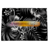 Gelukkige Verjaardag Custom Text Trendy Gepersonal Groot Cadeauzakje (Voorkant)