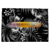 Gelukkige Verjaardag Custom Text Trendy Gepersonal Groot Cadeauzakje (Achterkant)