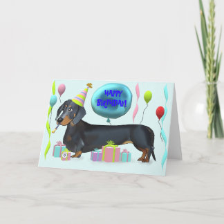 Gelukkige Verjaardag Dachshund Kaart