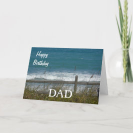 Gelukkige Verjaardag DAD-Ocean Waves Kaart