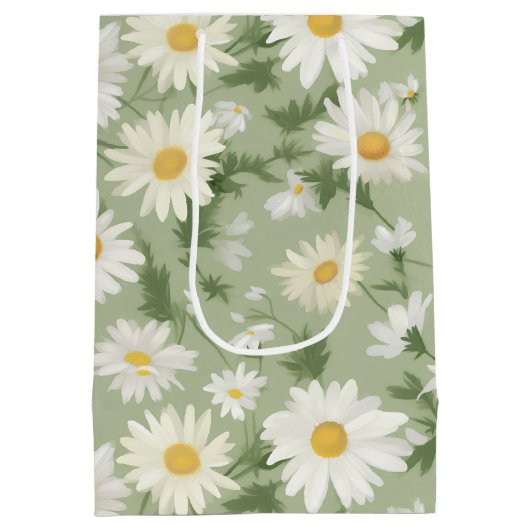 Gelukkige Verjaardag Daisies met Rits Medium Cadeauzakje (Achterkant)