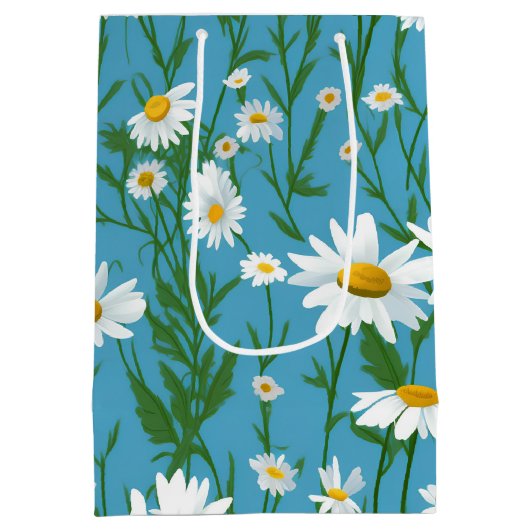 Gelukkige Verjaardag Daisies met Rits Medium Cadeauzakje (Achterkant)