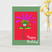 Gelukkige verjaardag Daisy Kaart (Gele Bloem)