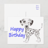 Gelukkige Verjaardag Dalmatische Puppy Dog Briefka Briefkaart (Voorkant / Achterkant)