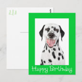Gelukkige Verjaardag Dalmatische Puppy Dog Post Ka Briefkaart (Voorkant / Achterkant)