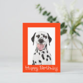 Gelukkige Verjaardag Dalmatische Puppy Dog Post Ka Briefkaart (Staand voorkant)