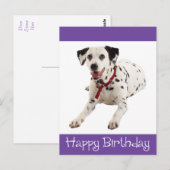 Gelukkige Verjaardag Dalmatische Puppy Dog Post Ka Briefkaart (Voorkant / Achterkant)