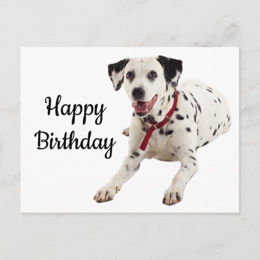Gelukkige Verjaardag Dalmatische Puppy Hondenliefh Briefkaart (Voorkant)