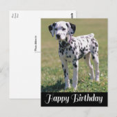 Gelukkige Verjaardag Dalmatische Puppy Hondenliefh Briefkaart (Voorkant / Achterkant)